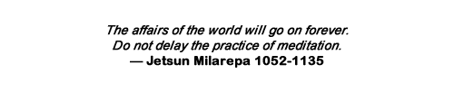 Jetsun Milarepa on meditation